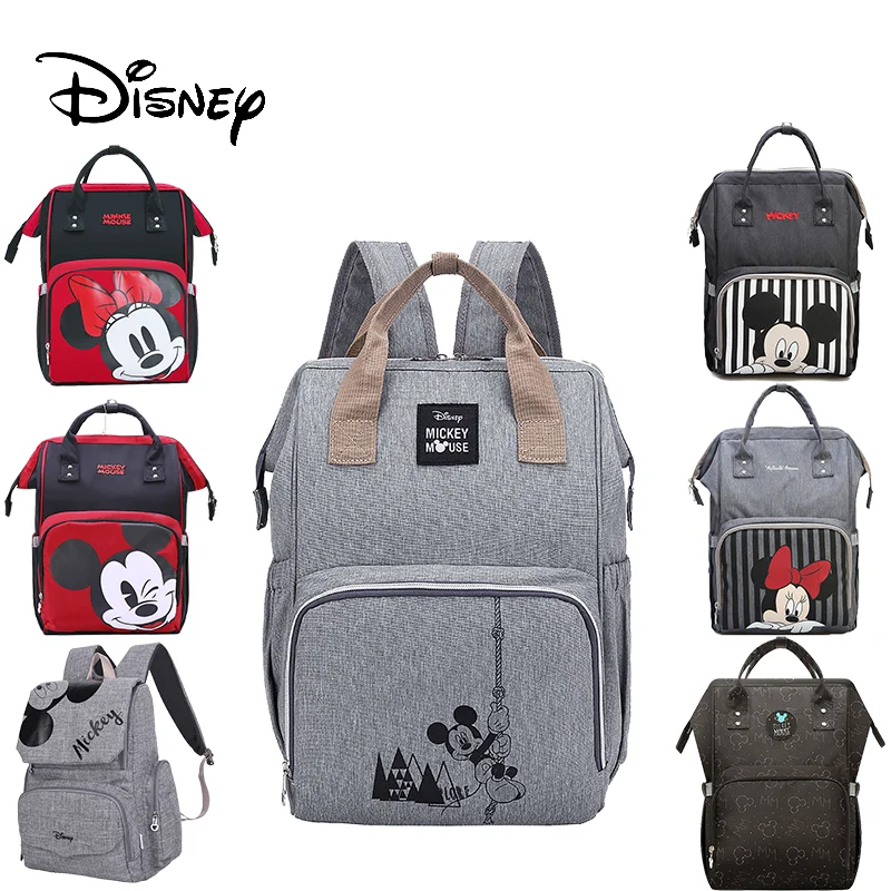 Disney Diaper Backpack Baby Bags for Mom Fashion Mummy Maternity Diaper Organizer Mickey Minnie Stroller Wet Bag for Cart Pram