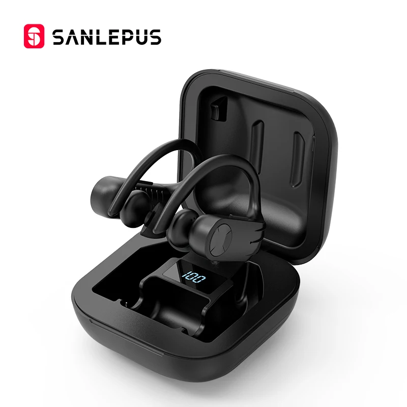 TD08 With Led SANLEPUS беспроводные наушники Bluetooth 5,0 TWS светодиодный дисплей гарнитура с микрофоном стерео наушники для всех телефонов Xiaomi - Цвет: TD08 With Led