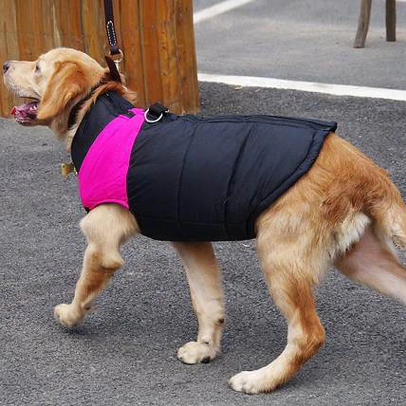 

Solid Pet Clothes Winter Warm Coat For Large Dogs Labrador French Bulldog Waterproof Padded Vest Down Jacket Big Dog Costume 5XL