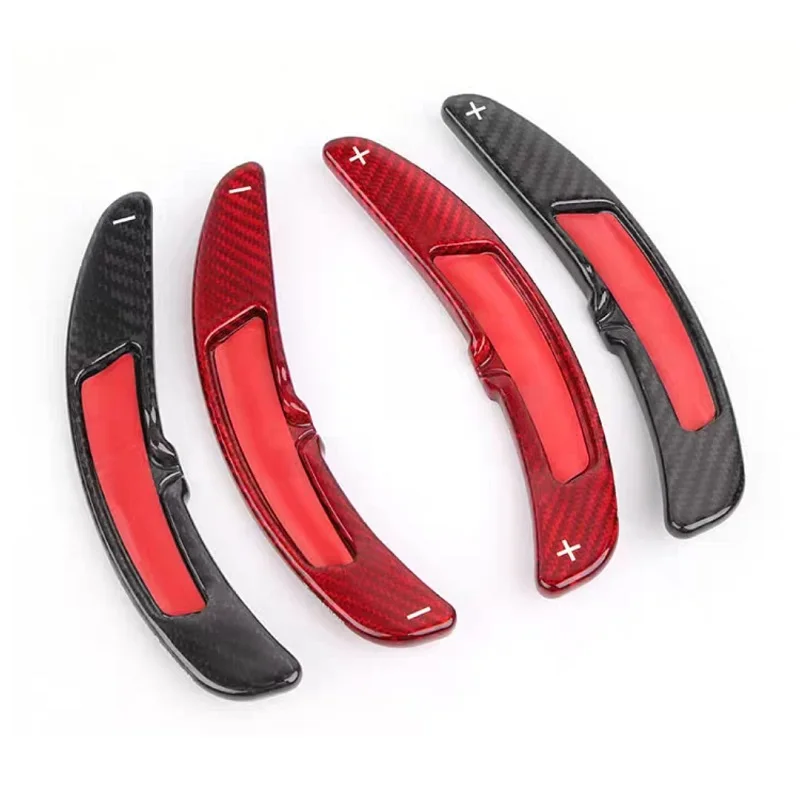 

Free shipping 100% carbon fiber car interior trim for Porsche 718 Boxster Cayman Steering wheel shift pick lengthened