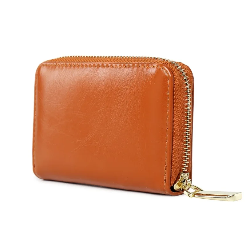 

Zip Around ID Card Holder Women Men Credit Card Holder PU Casual Business Rfid Blocking Cards Wallet Tarjetero Female Purse