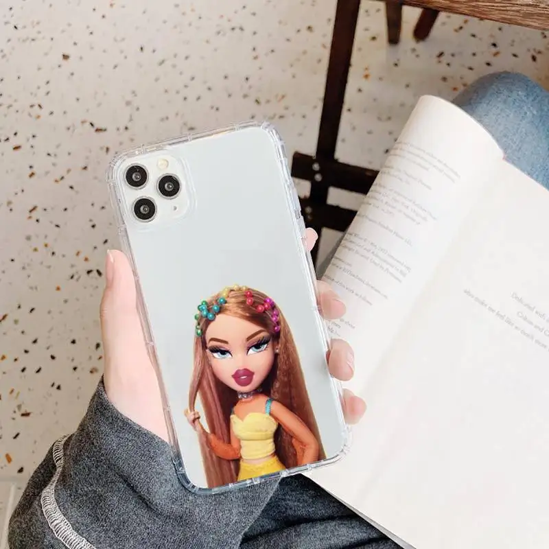 

lovely Doll Bratz girl Phone Cases Transparent soft For iphone 5 5s 5c se 6 6s 7 8 11 12 plus mini x xs xr pro max