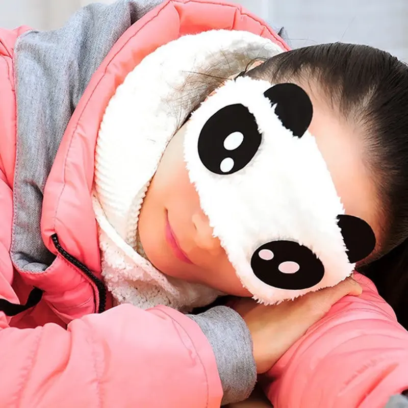 Новинка симпатичная белая фотомаска для глаз затемняющие хлопковые очки сна