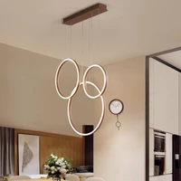 dining room chandelier modern minimalist creative personality warm ring study living room lamp nordic lamps led restaurant lamp