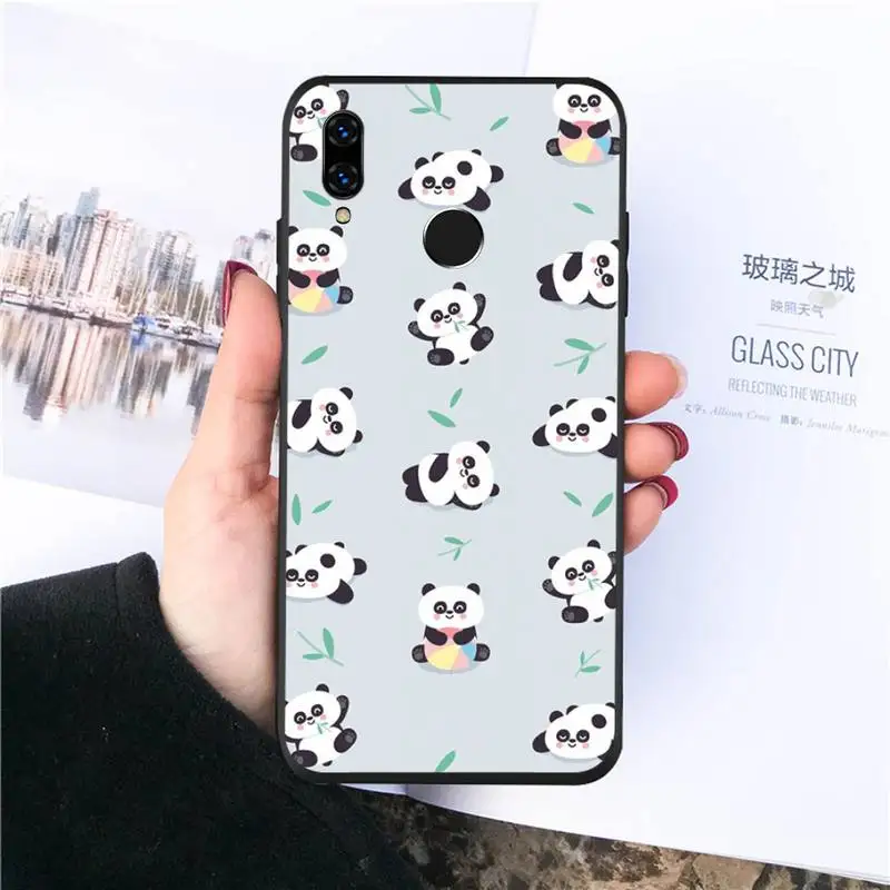 

panda cute cartoon Phone Cases For Huawei honor Mate P 10 20 30 40 Pro 10i 9 10 20 8 x Lite Luxury brand shell funda coque