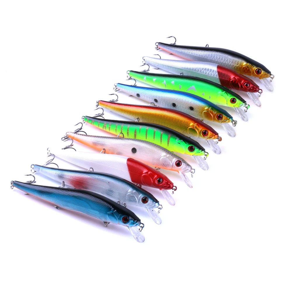 10 шт./лот 14 см 23 7 г рыболовная приманка гольян жесткая с 3 рыболовными крючками