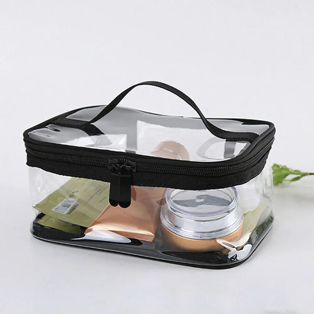 

Waterproof Transparent PVC Storage Bag Zip Pouch Travel Cosmetic Storage Bag Makeup Organizer Storage Kit