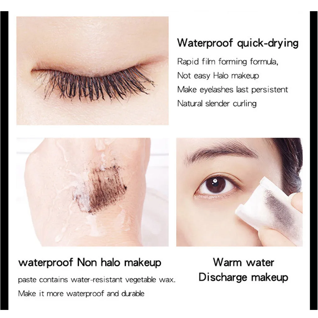 

HAICAR Mascara 4d voluminous fiber mascara lengthening Black Waterproof Makeup Eyelash Long Curling Mascara Eye Lashes Extension