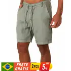 Шорты Jodimitty мужские из хлопка и льна, дышащие однотонные брюки для фитнеса, уличная одежда, лето