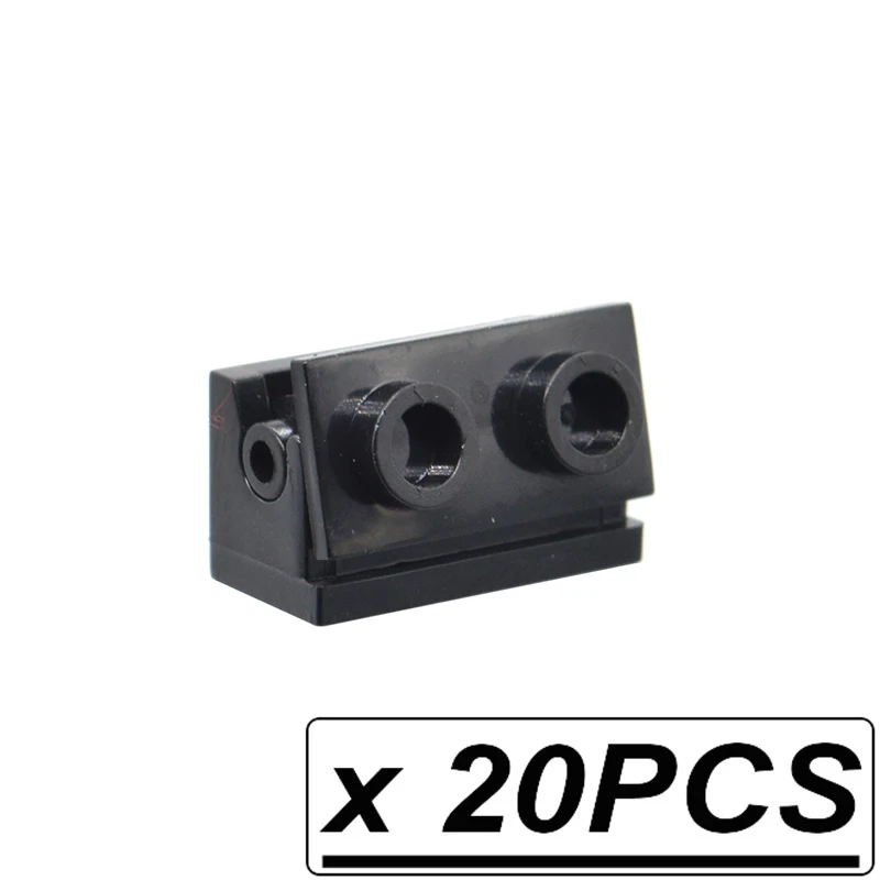 20sets Black 20 шт Мпц кирпич 1x2 кресло-качалка пластина и рокер подшипник шарнир Совместимость строительные блоки 3937 3938 Развивающие игрушки для детей - Цвет: 20sets Black