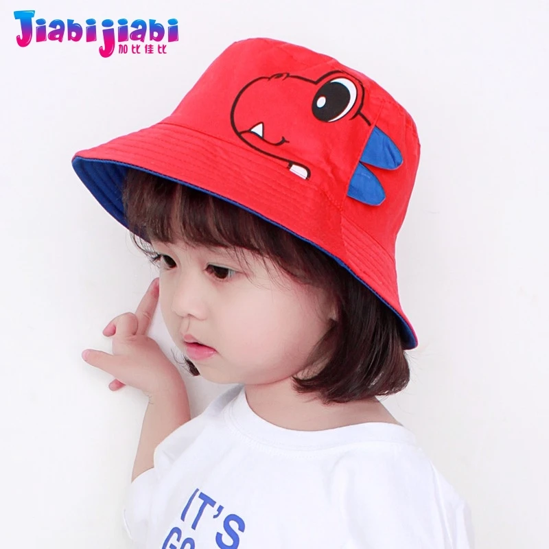 Детская Панама новая весенне-летняя шапка для девочек с рисунком динозавра из