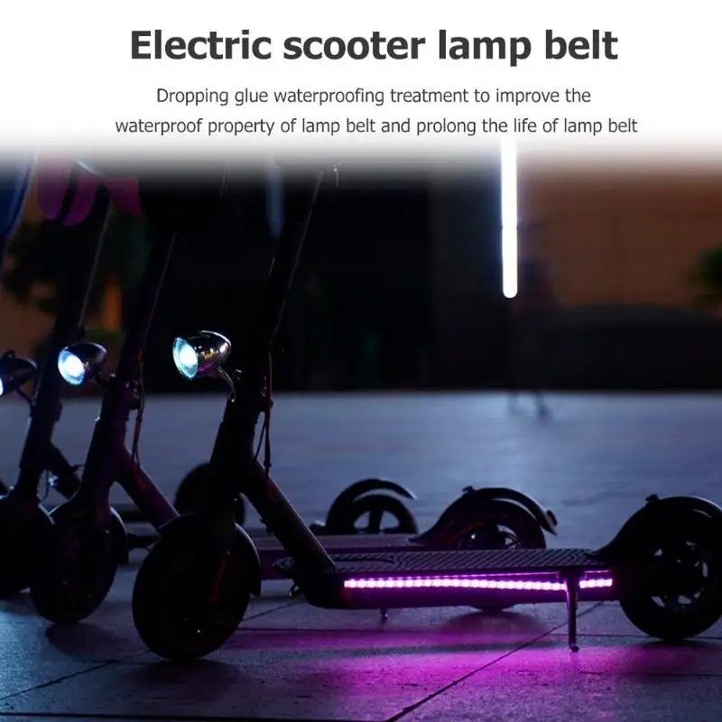 

Складной светодиодный фонарик-полоса для электроскутера Xiaomi Mijia M365, лампа с фонариком для скейтборда, ночного велосипеда, безопасное декора...