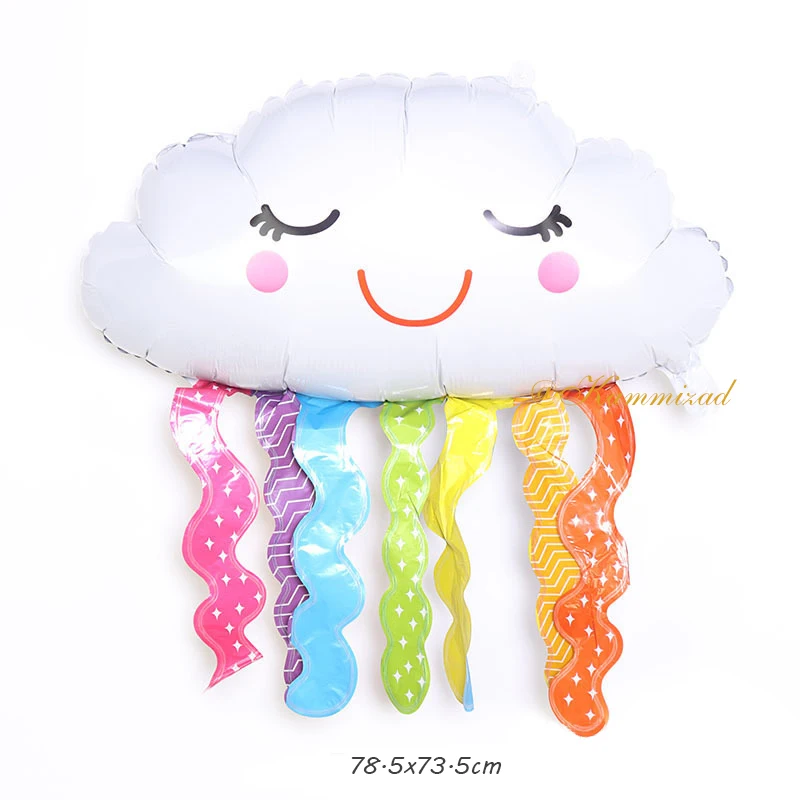 Новые воздушные шары для мальчиков и девочек со смайликом радугой кисточкой