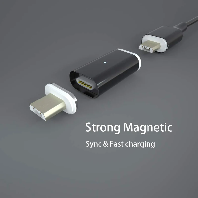 Candyeic Мобильный телефон Аксессуары с магнитным адаптером для Android Тип C Micro USB 2 0 3A