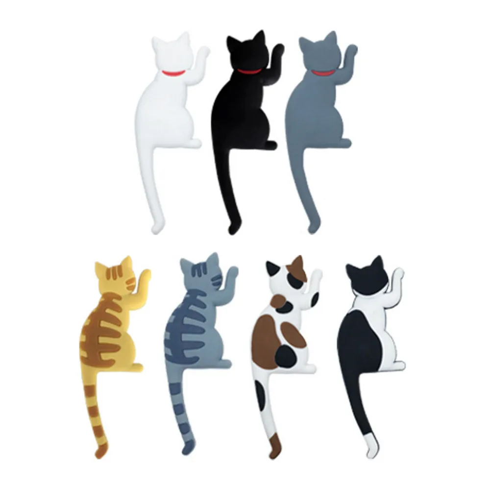 Unique Kitten Fridge Magnets Cute Cat Design Magnet Button Minimalsit Refrigerator Message Sticker Home Decor Kitchen Access |