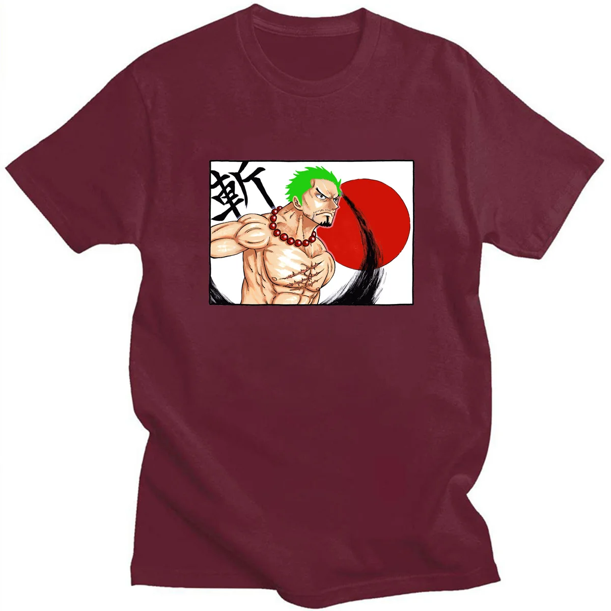 

Hot Anime One Piece Roronoa Zoro Art Print T-Shirts Summer Fashion Short Sleeve O-neck Cotton Tees Cosplay Shirts for Fans