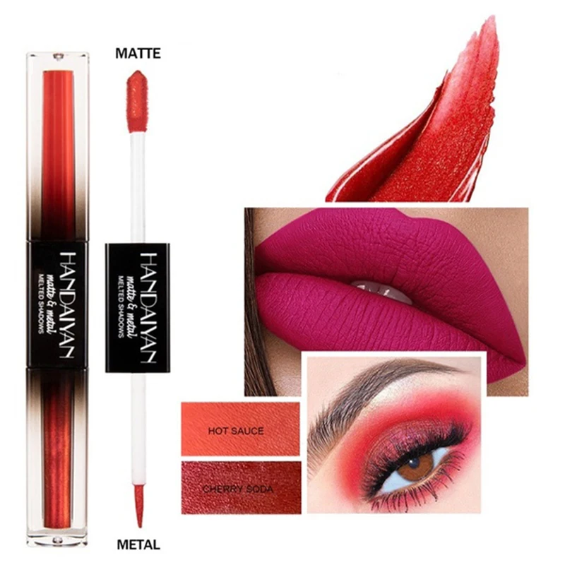 Жидкие тени для век с двойной головкой светящиеся высокая зажигалка мерцающие