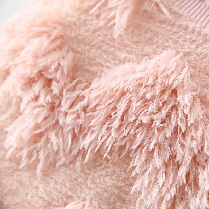 Зимний свитер для маленьких девочек модная верхняя одежда из плотного бархата