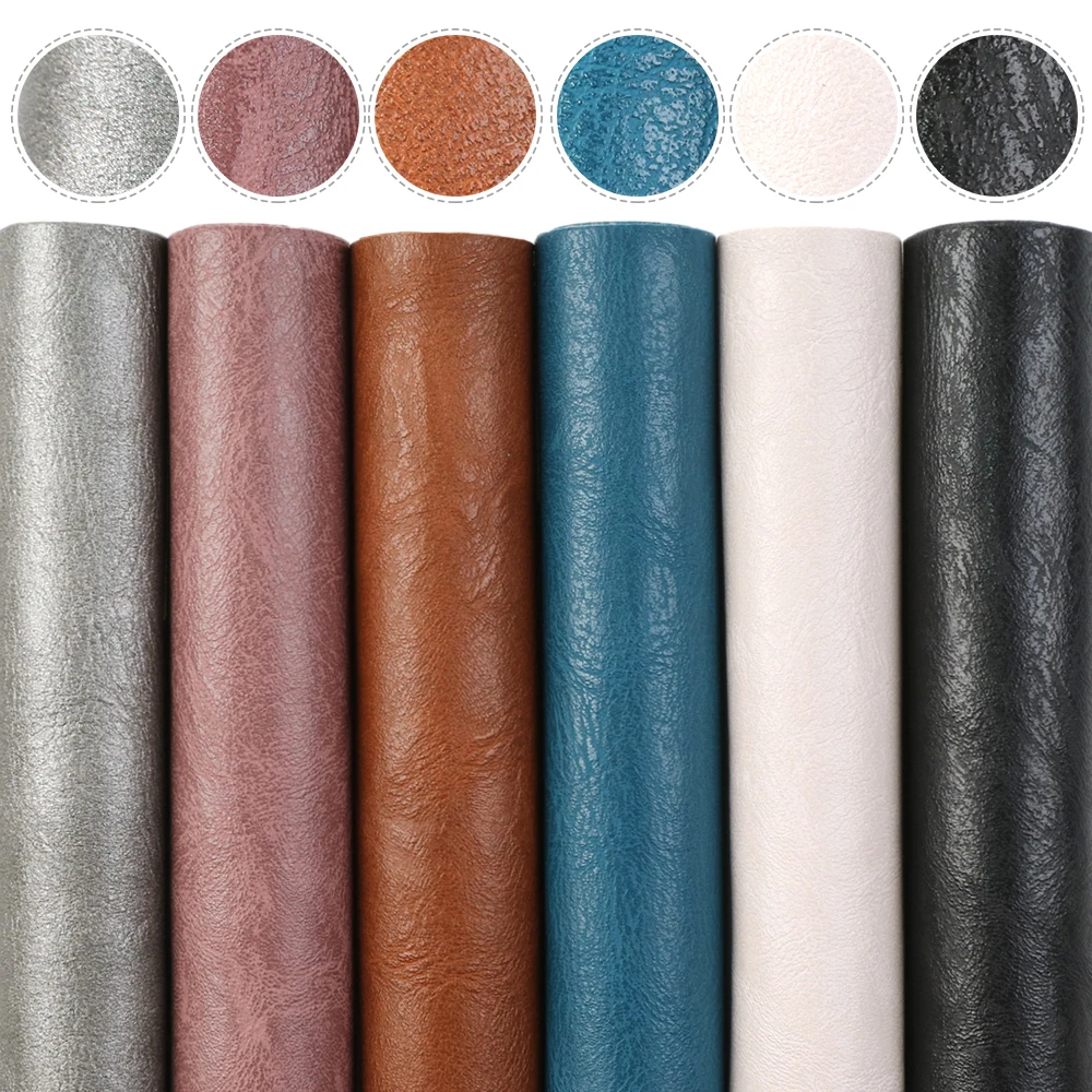 

6Pcs A5 Size Stripe Solid Color Glitter Bump Texture Faux Leather Assorted Set For DIY Handmade Crafts,1Yc10128