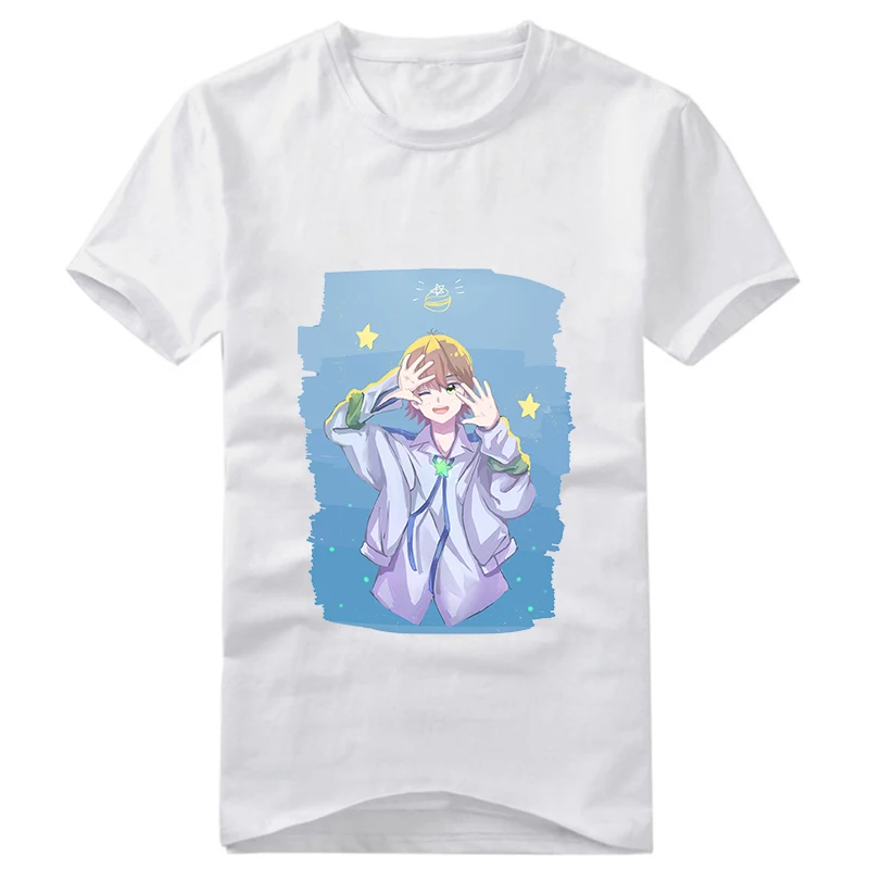 Белая футболка унисекс с рисунком из аниме старшая школа | Мужская одежда