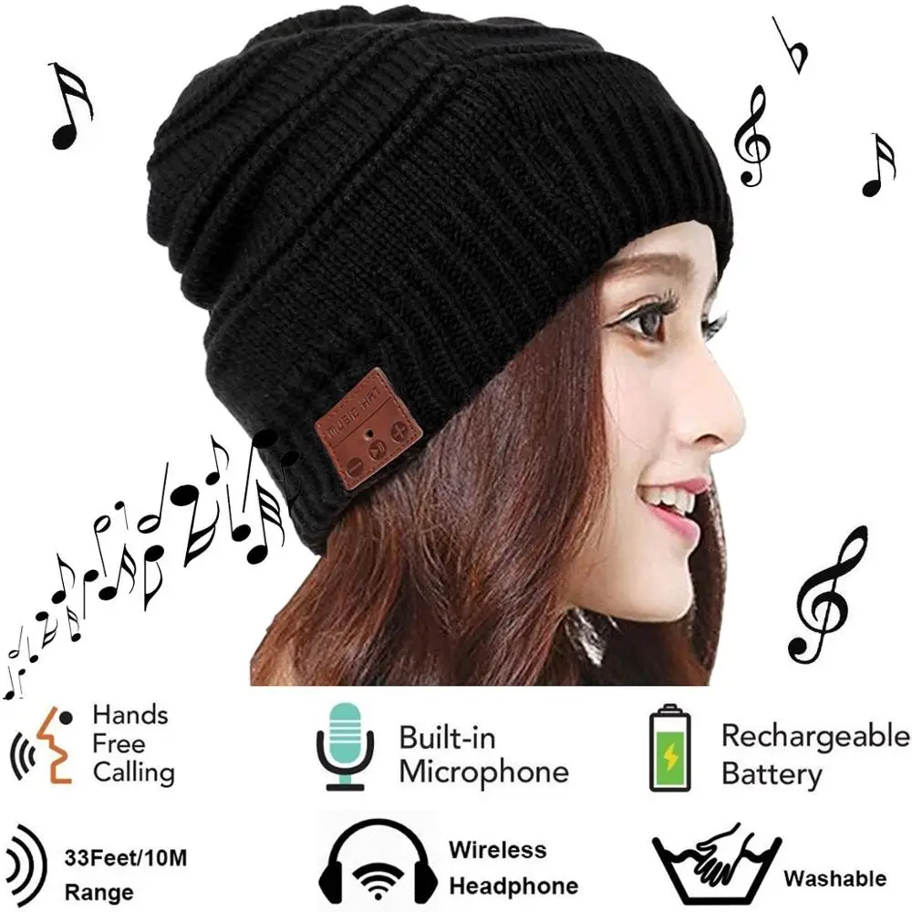 Bluetooth 5 0 шапка бини музыкальная Built in динамик уличные спортивные женские/мужские