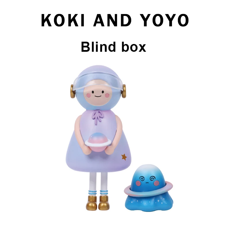 

KOKI and YOYO Small Ghost Raincoat Doll Blind Box Car Decoration Puppets Model Doll Decoration Cute Garage Kit Gift Toy