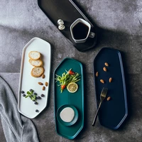 creative ceramic sushi plate irregular household plate tray flat plate set plate breakfast plate western food plate