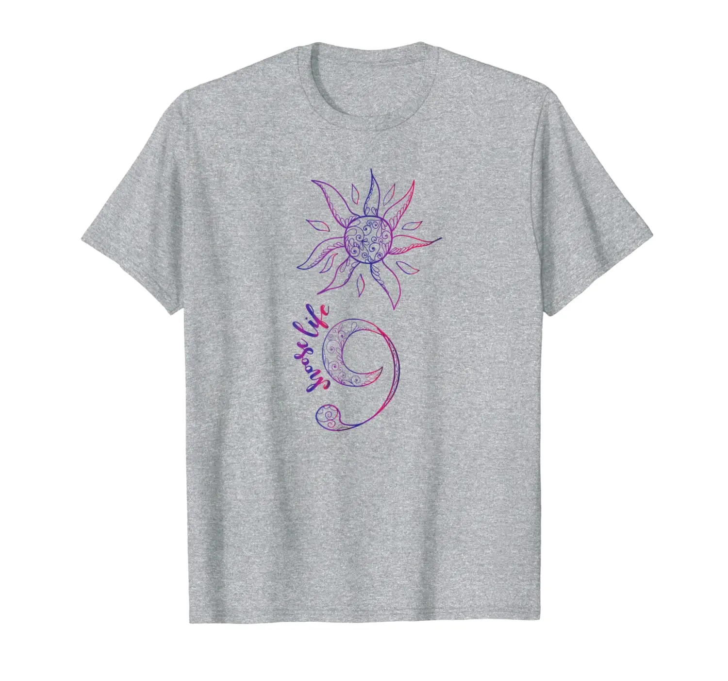 

Vintage Sun Celestial Semicolon Graphic Men Women T Shirt