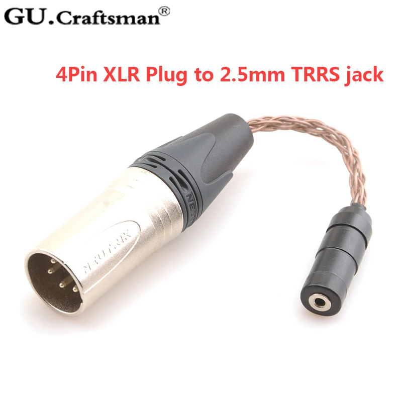 GUCraftsman 6N occ медный адаптер 4,4 мм/2,5 мм Баланс до 3,5 мм стерео джек 4Pin XLR до 4,4 баланс Джек адаптер преобразования