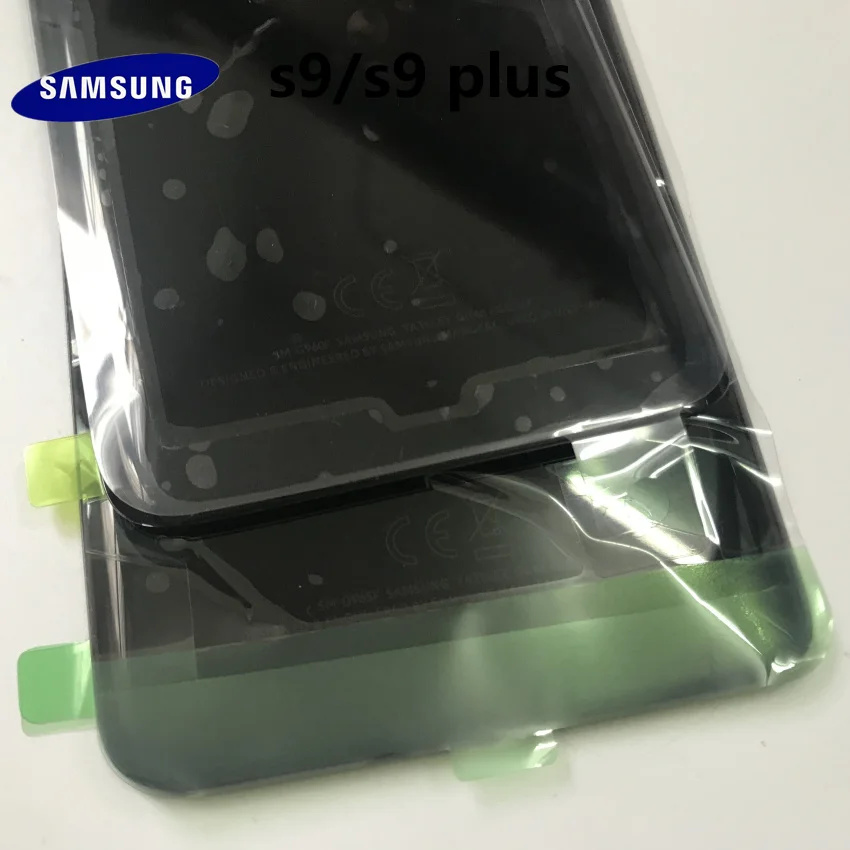 SAMSUNG Galaxy S9, G960, S9+ plus, G965, Задняя стеклянная крышка для батареи, задняя дверь, корпус, чехол, Задняя стеклянная крышка, запчасти