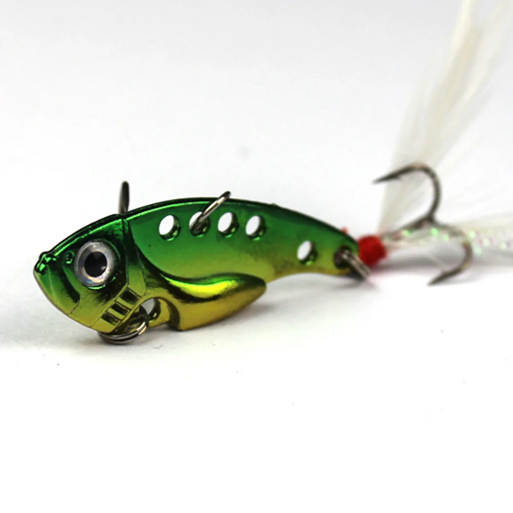 1 шт. металлический VIB приманка 4 см 7g яркие вибрации ложка искусственная 3D глаза