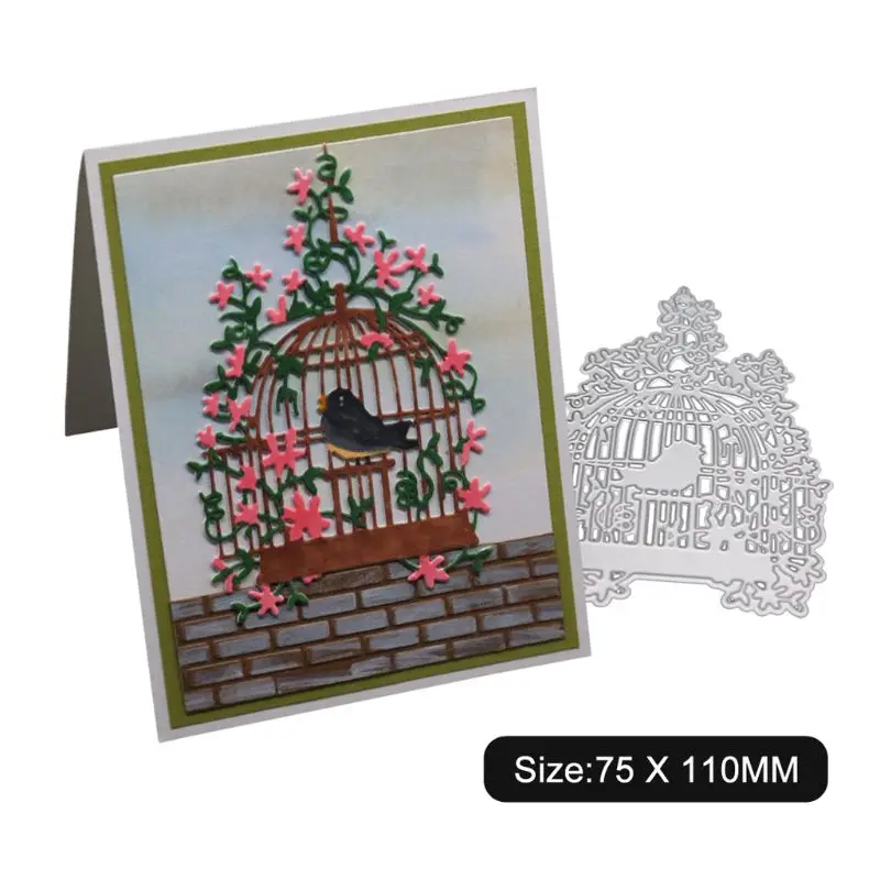 Металлический трафарет в виде птичьей клетки сделай сам скрапбукинг альбом