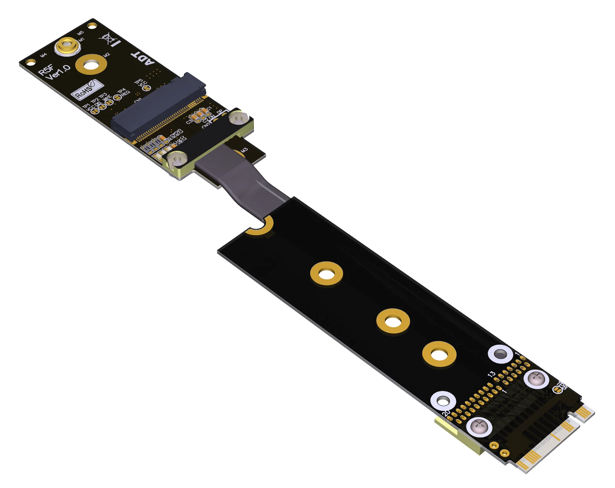 

M.2 Wifi extension transfer motherboard M.2 NVMe interface Support wireless network card mkey to akey converter cable