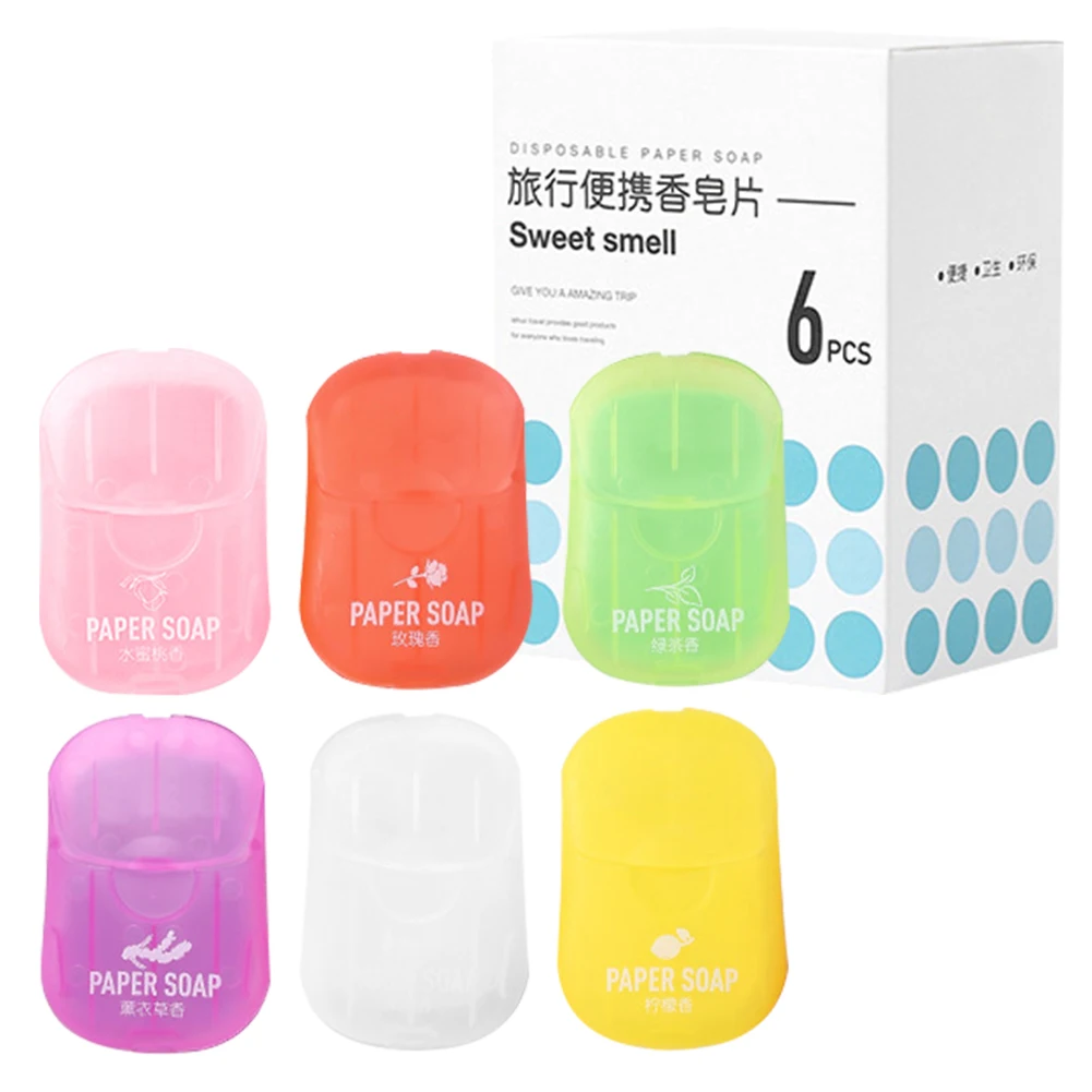 

120pcs Skin Care Foaming Sheets Travel Portable Mini Bath Hand Washing Kitchen With Box Soap Paper Disposable Flakes Camping