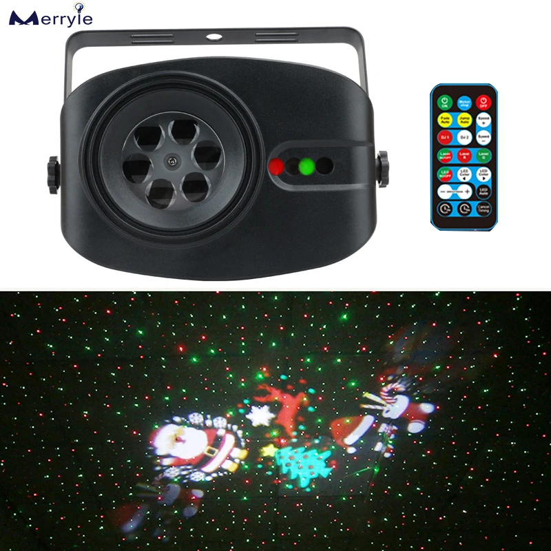 

Wireless Remote Control Christmas Stage Light DJ Disco Projector Lamp for Bedroom Voice Control Effect Laser Light for Holiday