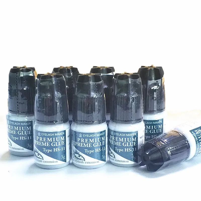 3ml 2 bottles Elite HS-11 Eyelash Extensions Glue Fast Dry Long Time Strong dry time 1-2S 7-8 weeks Fake lashes glue tools | Красота и