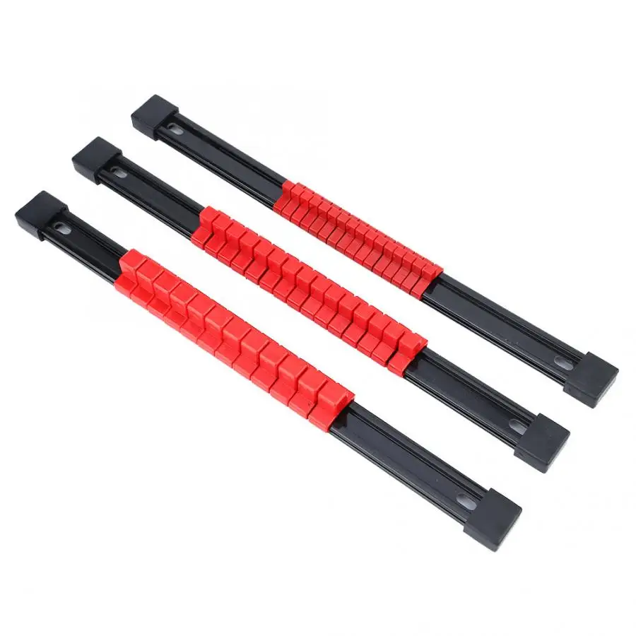 3pcs Socket Rack 1/2 3/8 1/4 Inch Plastic Tray Rail Organizer Shelf Stand Wrench Holders | Инструменты