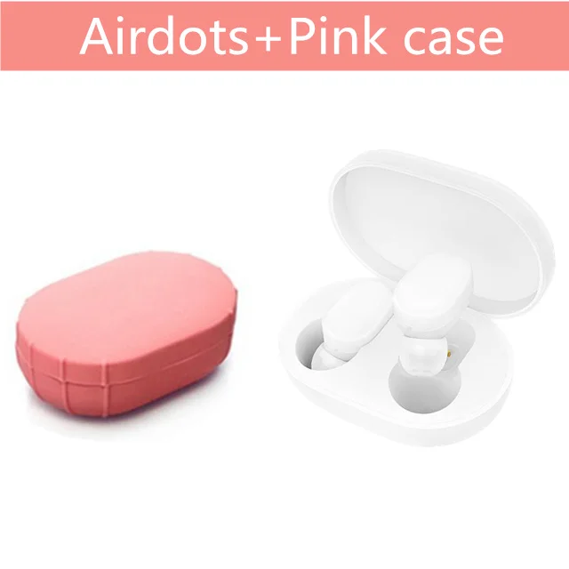 Xiaomi mi AirDots TWS Bluetooth наушники беспроводные наушники-вкладыши гарнитура с mi c и зарядной док-станцией Молодежная версия - Цвет: add pink case