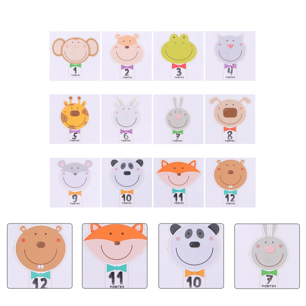 

2 Sets Baby Monthly Stickers Milestone Memorial Stickers Baby Month Decals