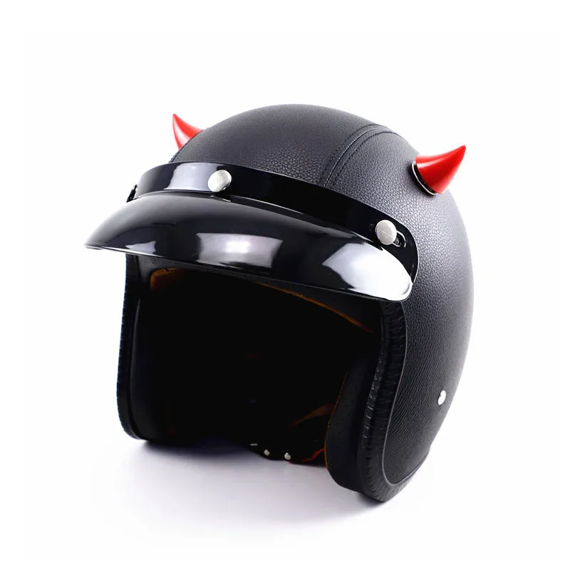 Auto Motorcycle Helmet Devil Horn Motocross Full Face Off Road Deco Sticker Sucker Cosplay Props Accessories Car styling | Автомобили и