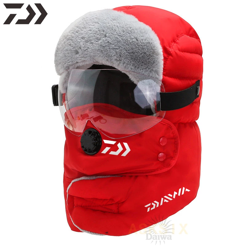 Новая зимняя бархатная сохраняющая тепло рыболовная Кепка Daiwa водонепроницаемая