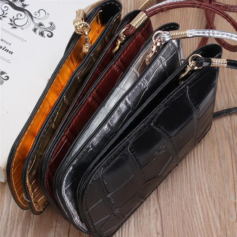 

Women Mini Bags Small Clutches Shoulder Bag Crocodile Leather Women Handbag Black Clutch Purse Handbag Flap