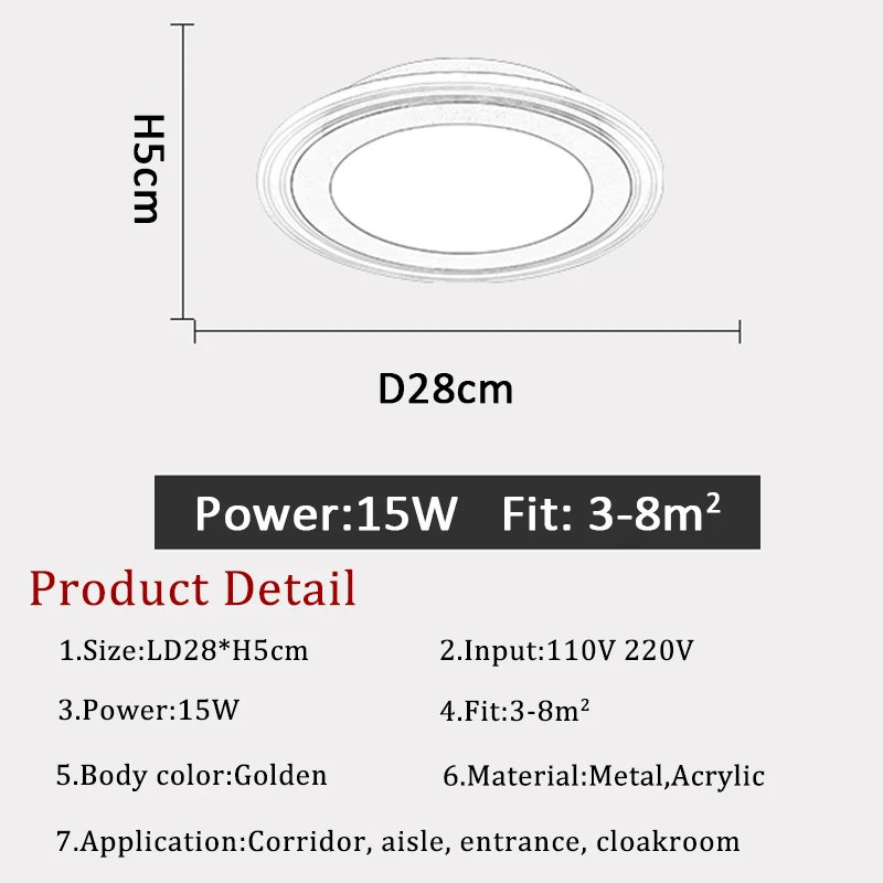 

Gold LED Chandelier Modern Aisle Lights Ceiling Chandelier Indoor Lighting for Living Room Bedroom Corridor Light Stairway Lamp