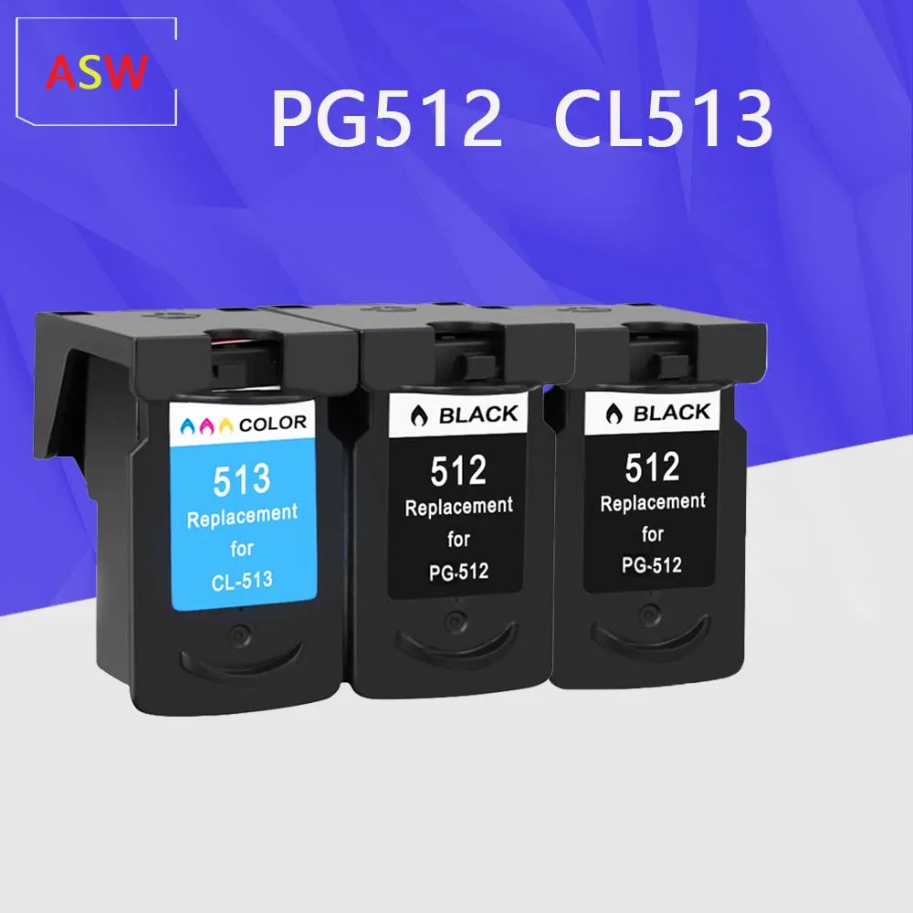 Аксиального потока для PG 512 pg512 CL 513 перезаправляемый картридж совместимый Canon IP2700