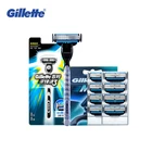 Gillette Mach 3 безопасная ручная бритва, Классическая мужская бритва для бороды, 1 держатель, 1 лезвие + 8 сменных мужских бритвенных лезвий, оригинал