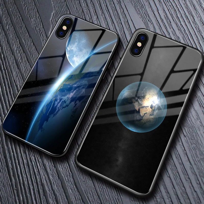 

For Huawei P20 Tempered Glass Case Hard Back Cover Gorgeous For Huawei Mate 9 10 Pro P10 P20 P30 Honor V9 V10 Play Nova 3e