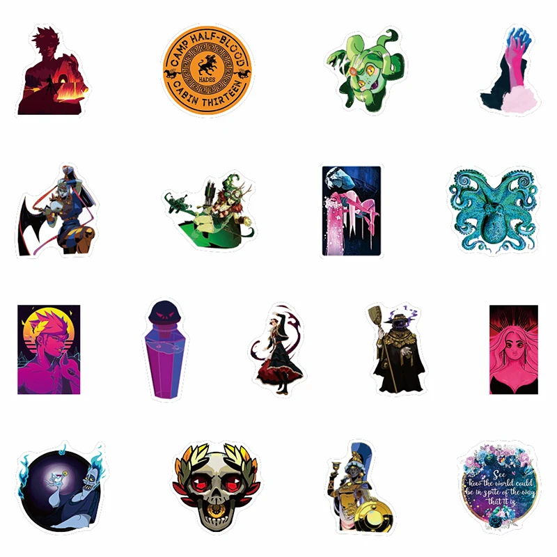 

50Pcs Game Sticker Adventure Hades Battle Out Of Hell Sticker For DIY Laptop Luggage Scrapbooking Stationery Bicycle