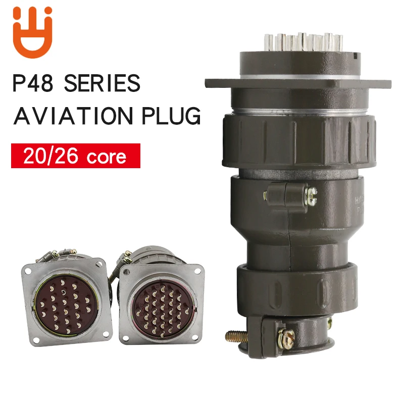 Aviation plug socket round connector P48 series 20/26core diameter 48MM | Обустройство дома