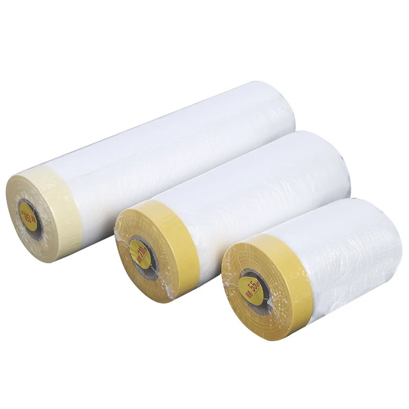 White Width 55/110/140cm Length 25m Self-Adhesive Plastic Protective Masking Film For Auto  Car Painting Furniture Decoration