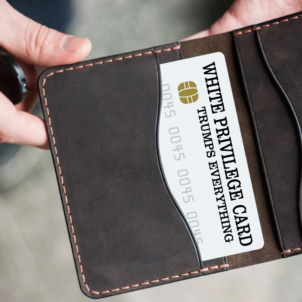White And Black Privilege Card Trumps Everything Credit Wallet Insert Gift VIP | Дом и сад
